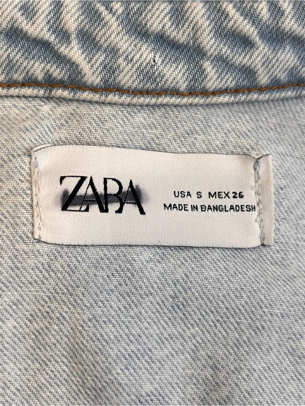 Zara Light Wash Denim Maxi Shirt Dress Button Front Duster Size S - Picture 11 of 12